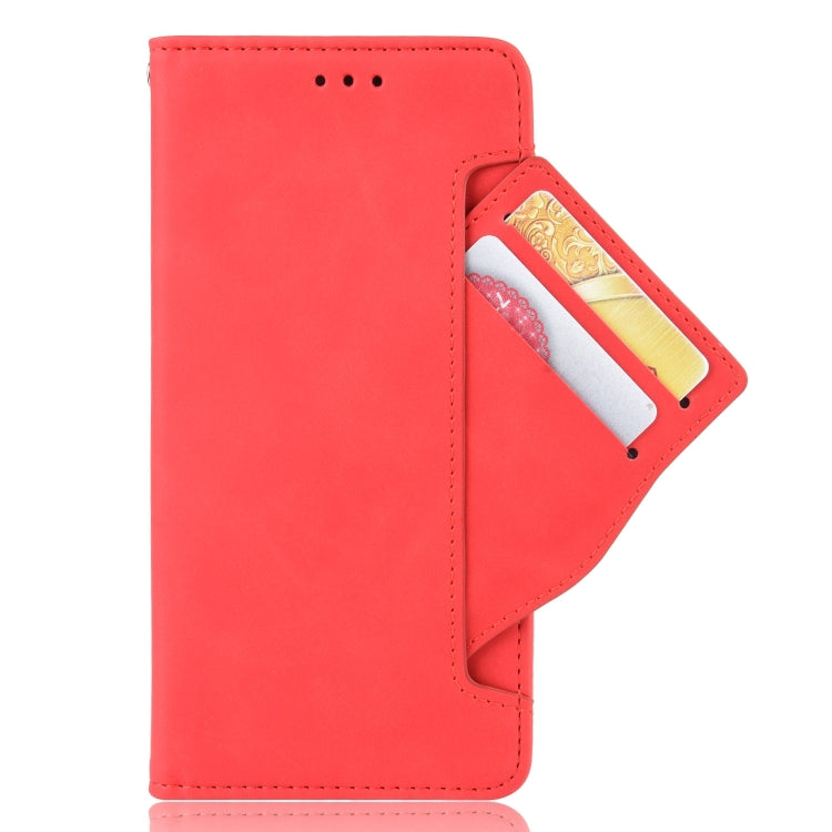 For iPhone 15 Pro Max Skin Feel Calf Texture Card Slots Leather Phone Case(Red) - iPhone 15 Pro Max Cases by PMC TechLife | Online Shopping South Africa | PMC TechLife | Buy Now Pay Later Mobicred