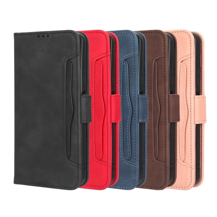 For iPhone 15 Skin Feel Calf Texture Card Slots Leather Phone Case(Brown) - iPhone 15 Cases by PMC TechLife | Online Shopping South Africa | PMC TechLife | Buy Now Pay Later Mobicred