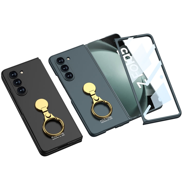 For Samsung Galaxy Z Fold5 GKK Ultra-thin Triaxial Ring Holder PC Phone Case(Silver) - free shipping - PMC TechLife - Order now!
