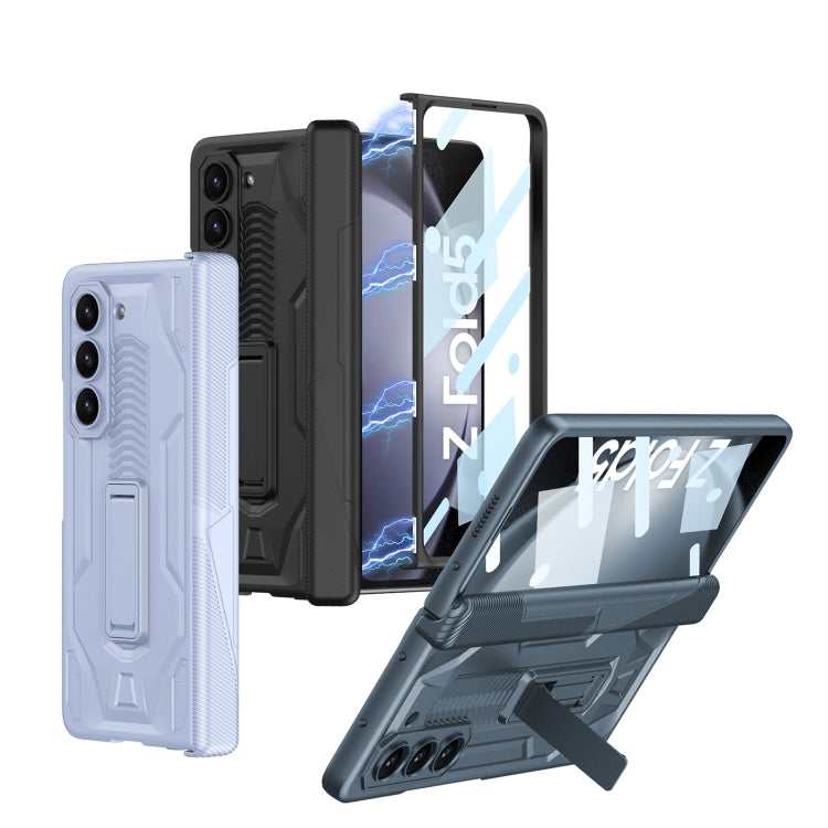 For Samsung Galaxy Z Fold5 GKK Integrated Magnetic Armor Flip Phone Case with Holder(Green) - Galaxy Z Fold5 Cases by GKK | Online Shopping South Africa | PMC TechLife | Buy Now Pay Later Mobicred