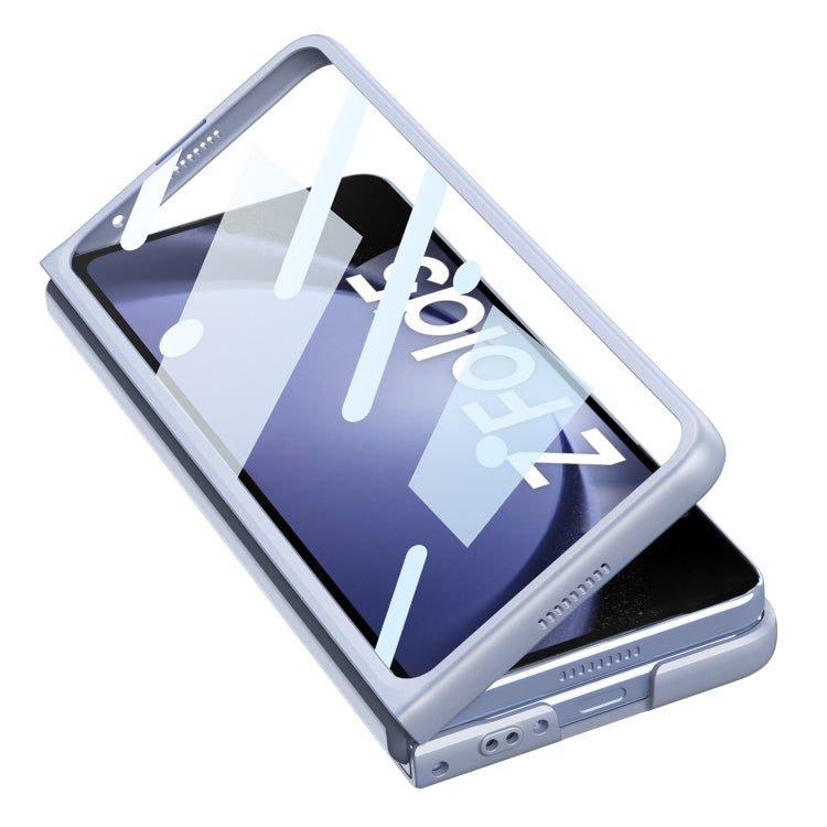 For Samsung Galaxy Z Fold5 GKK Integrated Ultra-thin Sliding Window Folding Phone Case with Card Holder(Silver) - free shipping - PMC TechLife - Order now!