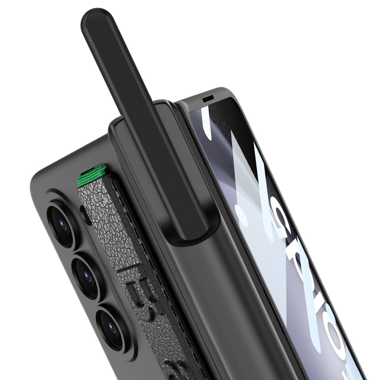 For Samsung Galaxy Z Fold5 GKK Integrated Magnetic Folding Hinge Phone Case with Wrist Strap & Pen Holder(Black) - Galaxy Z Fold5 Cases by GKK | Online Shopping South Africa | PMC TechLife | Buy Now Pay Later Mobicred