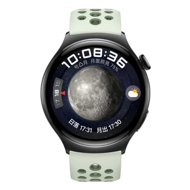 For Huawei Watch 4 Two Color Round Hole Silicone Watch Band(Mint Green) - Watch Bands by PMC TechLife | Online Shopping South Africa | PMC TechLife