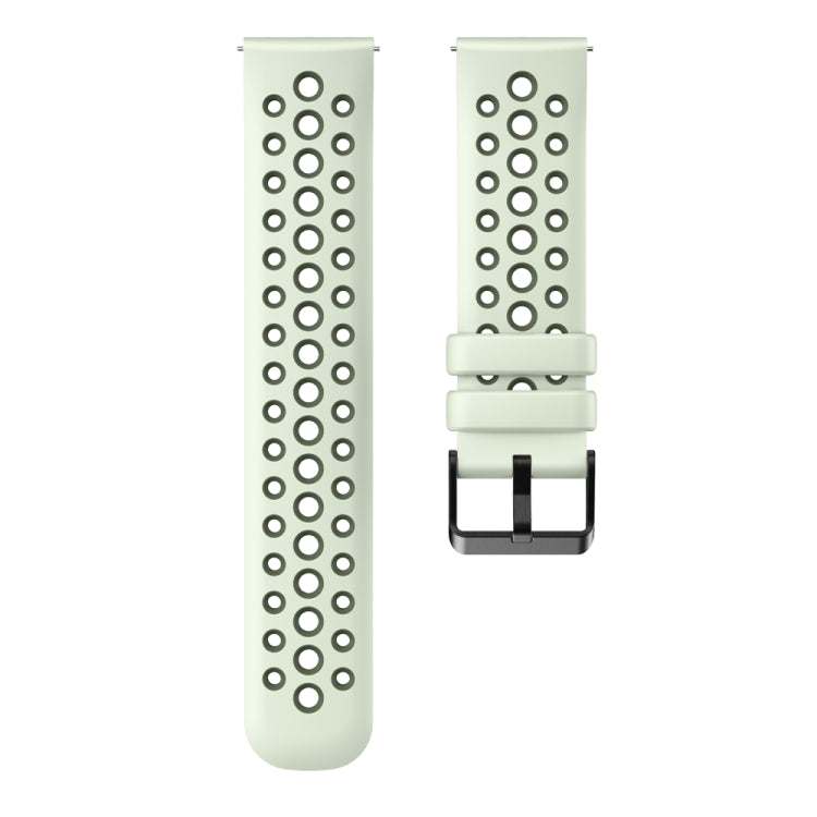 For Huawei Watch 4 Two Color Round Hole Silicone Watch Band(Mint Green) - Watch Bands by PMC TechLife | Online Shopping South Africa | PMC TechLife