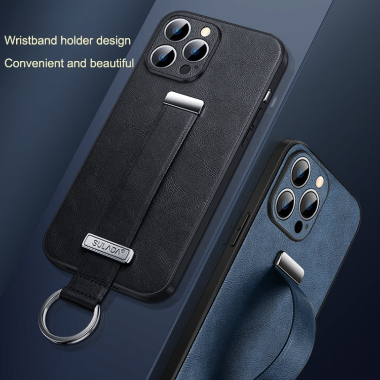 For iPhone 15 Pro Max SULADA Tide Cool Series PC + Leather Texture Skin Feel Phone Case(Black) - iPhone 15 Pro Max Cases by SULADA | Online Shopping South Africa | PMC TechLife | Buy Now Pay Later Mobicred
