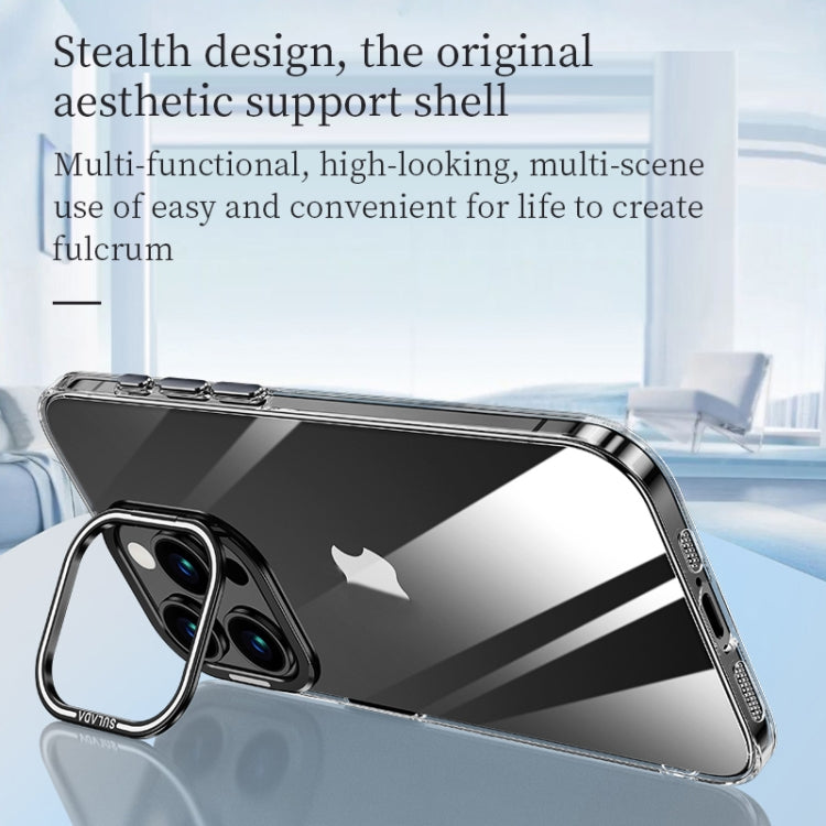 For iPhone 15 Pro Max SULADA PC + Aluminum Alloy Lens Holder Phone Case(Silver) - iPhone 15 Pro Max Cases by SULADA | Online Shopping South Africa | PMC TechLife | Buy Now Pay Later Mobicred