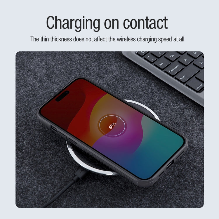 For iPhone 15 NILLKIN Frosted Shield Pro Magnetic Magsafe Phone Case(Black) - iPhone 15 Cases by NILLKIN | Online Shopping South Africa | PMC TechLife | Buy Now Pay Later Mobicred