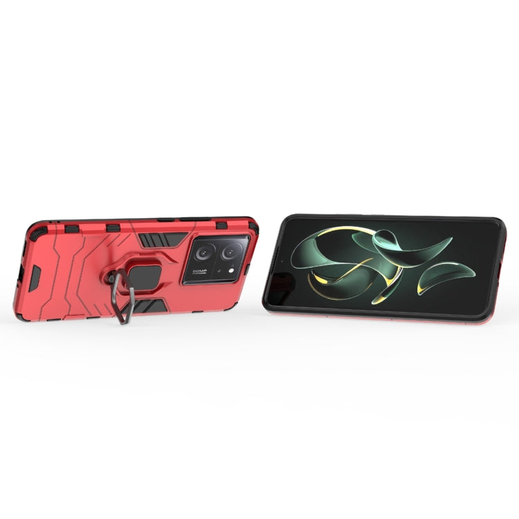 For Xiaomi Redmi K60 Ultra Shockproof PC + TPU Holder Phone Case(Red) - Xiaomi Cases by PMC TechLife | Online Shopping South Africa | PMC TechLife | Buy Now Pay Later Mobicred