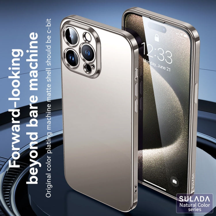 For iPhone 15 Pro Max SULADA Electroplating Frosted TPU Phone Case(Black) - free shipping - PMC TechLife - Order now!