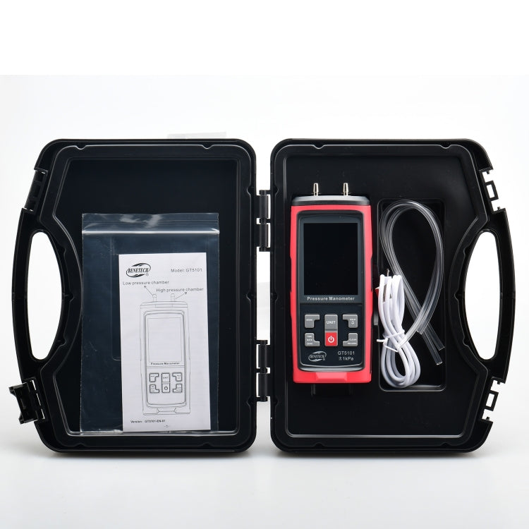 BENETECH GT5101 LCD Display Differential Pressure Meter, Specification:2KPa - free shipping - PMC TechLife - Order now!