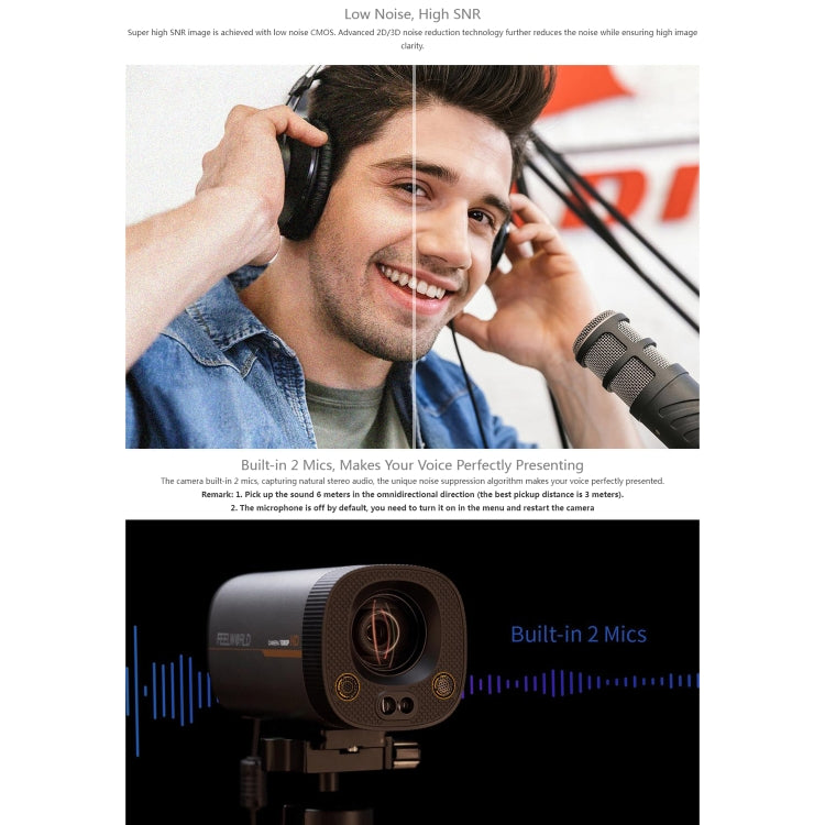 FEELWORLD HV10X Professional Streaming Camera Full HD 1080P 60fps USB 3.0 HDMI(UK Plug) - free shipping - PMC TechLife - Order now!