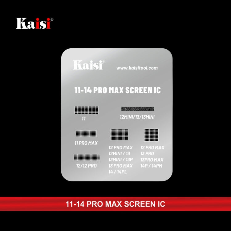 Kaisi LCD Screen IC BGA Reballing Stencil for iPhone 11 to 14 Pro Max - BGA Stencils by Kaisi | Online Shopping South Africa | PMC Jewellery