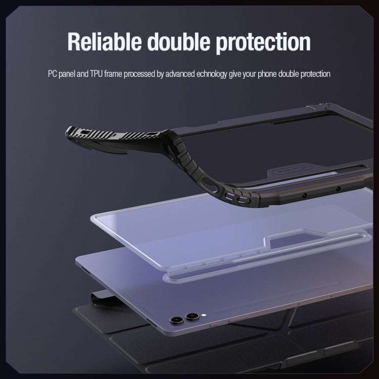 For Samsung Galaxy Tab S9 Ultra NILLKIN Bumper Pro Multi-angle Folding Style Tablet Leather Case(Black) - free shipping - PMC TechLife - Order now!