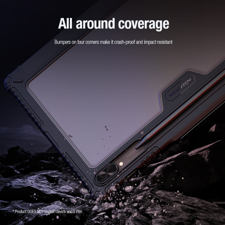 For Samsung Galaxy Tab S9 Ultra NILLKIN Bumper Pro Multi-angle Folding Style Tablet Leather Case(Black) - free shipping - PMC TechLife - Order now!