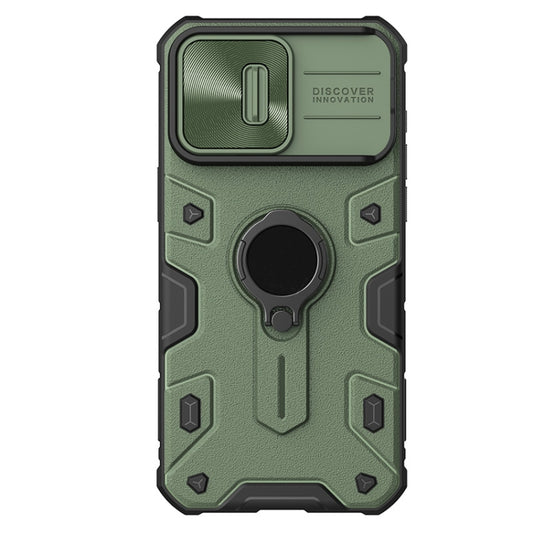 For iPhone 15 Pro Max NILLKIN Shockproof CamShield Armor Protective Case with Invisible Ring Holder(Green) - iPhone 15 Pro Max Cases by NILLKIN | Online Shopping South Africa | PMC Jewellery
