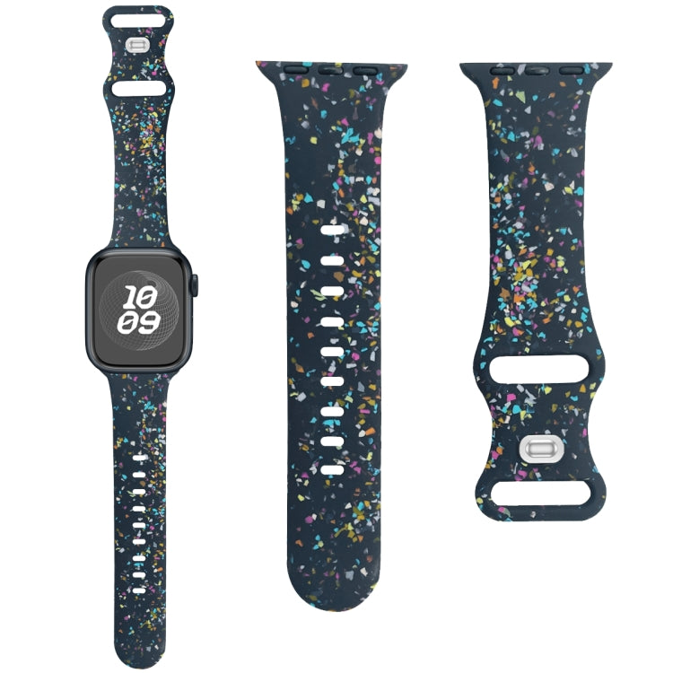 For Apple Watch Serie 9 41mm Floral Silicone Watch Band(Blue) - free shipping - PMC TechLife - Order now!