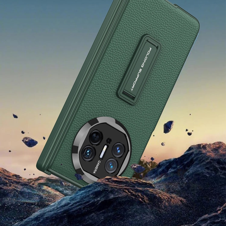 For Huawei Mate X5 GKK Magnetic Hinge Flip Leather Phone Case with Holder(Carbon Fiber) - Huawei Cases by GKK | Online Shopping South Africa | PMC TechLife | Buy Now Pay Later Mobicred
