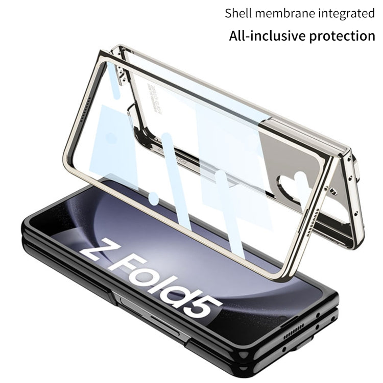 For Samsung Galaxy Z Fold5 GKK Integrated Push Lens Window PC Phone Case(Black) - Galaxy Z Fold5 Cases by GKK | Online Shopping South Africa | PMC TechLife | Buy Now Pay Later Mobicred