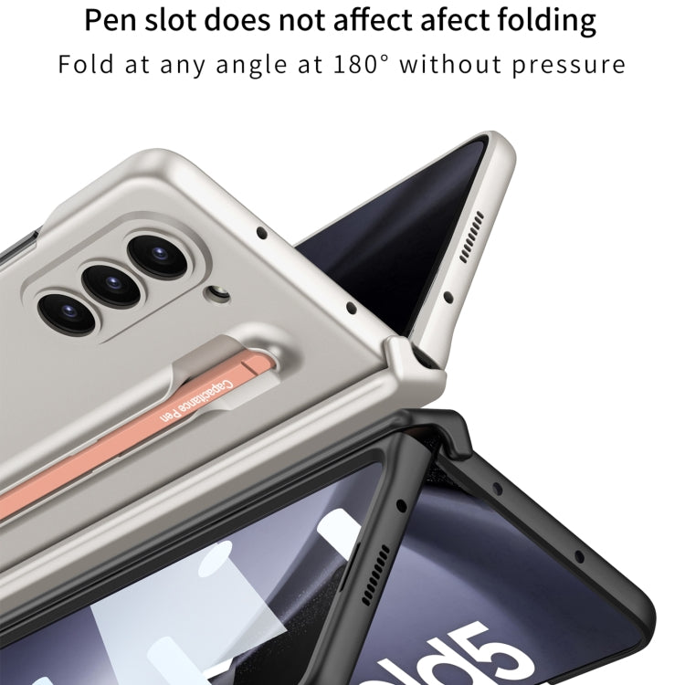 For Samsung Galaxy Z Fold5 5G GKK Integrated Fold Hinge Phone Case with Pen Slots, No Include Pen(Silver) - Galaxy Z Fold5 Cases by GKK | Online Shopping South Africa | PMC TechLife | Buy Now Pay Later Mobicred