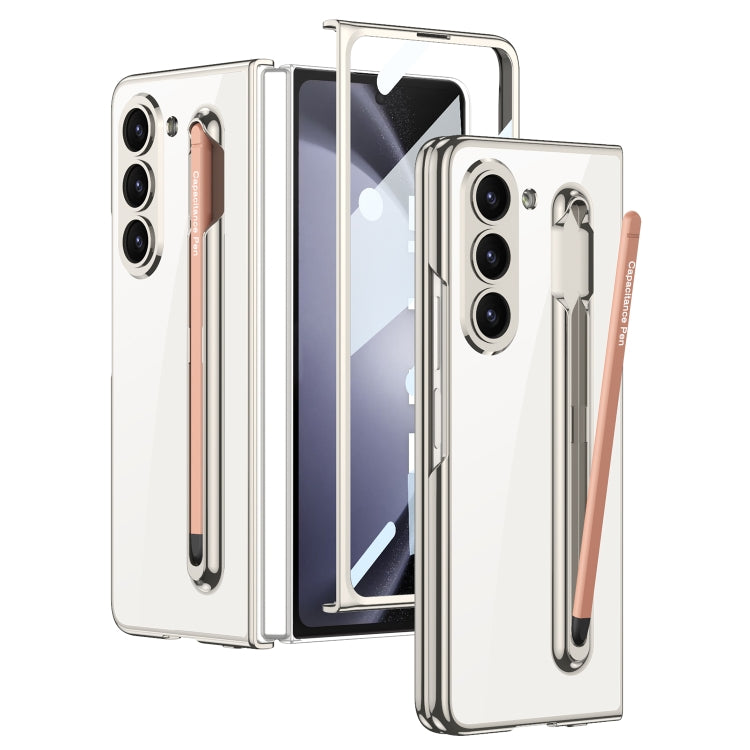 For Samsung Galaxy Z Fold5 5G GKK Integrated PC Phone Case with Pen Slot, No Include Pen(Silver) - Galaxy Z Fold5 Cases by GKK | Online Shopping South Africa | PMC TechLife | Buy Now Pay Later Mobicred