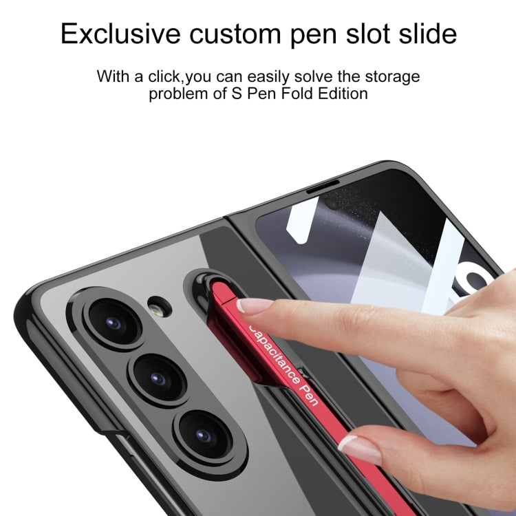 For Samsung Galaxy Z Fold5 5G GKK Integrated PC Phone Case with Pen Slot, No Include Pen(Silver) - Galaxy Z Fold5 Cases by GKK | Online Shopping South Africa | PMC TechLife | Buy Now Pay Later Mobicred