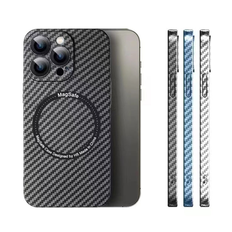 For iPhone 13 Pro MagSafe Magnetic PC Carbon Fiber Phone Case with Lens Film(Black) - iPhone 13 Pro Cases by PMC TechLife | Online Shopping South Africa | PMC TechLife | Buy Now Pay Later Mobicred