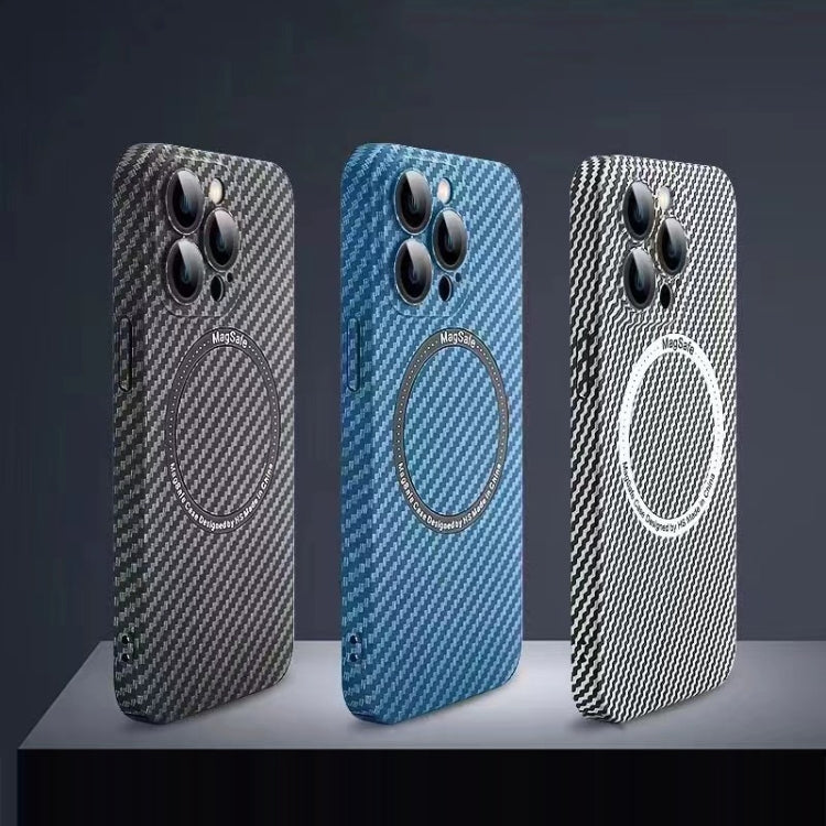 For iPhone 13 Pro MagSafe Magnetic PC Carbon Fiber Phone Case with Lens Film(Black) - iPhone 13 Pro Cases by PMC TechLife | Online Shopping South Africa | PMC TechLife | Buy Now Pay Later Mobicred