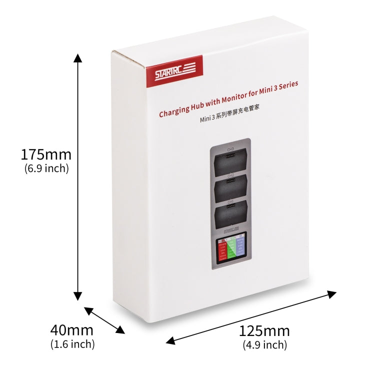 For DJI Mini 4 Pro / Mini 3/ Mini 3 Pro STARTRC 3 in 1 Charging Butler Battery Charger with Screen(Grey) - free shipping - PMC TechLife - Order now!