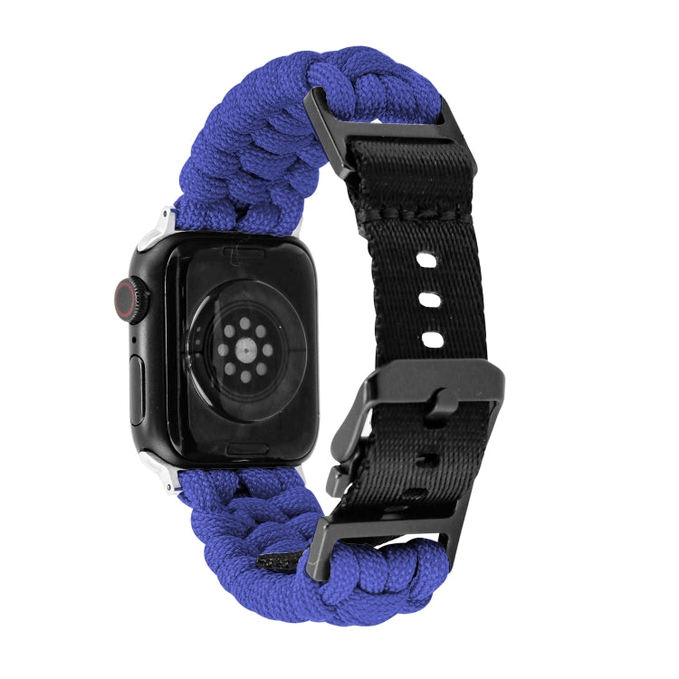 For Apple Watch 38mm Paracord Plain Braided Webbing Buckle Watch Band(Blue) - free shipping - PMC TechLife - Order now!