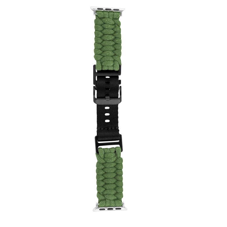 For Apple Watch 38mm Paracord Plain Braided Webbing Buckle Watch Band(Army Green) - free shipping - PMC TechLife - Order now!