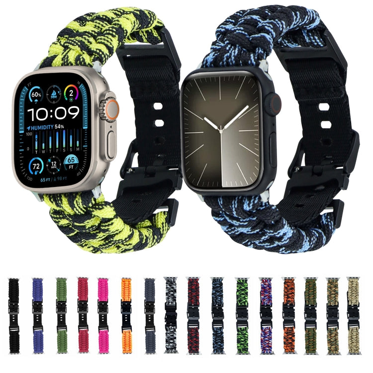 For Apple Watch 38mm Paracord Plain Braided Webbing Buckle Watch Band(Blue) - free shipping - PMC TechLife - Order now!