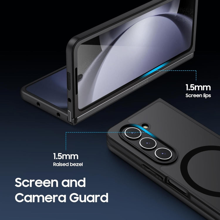 For Samsung Galaxy Z Fold4 MagSafe Ultra-thin Translucent PC+TPU Phone Case(Black) - Galaxy Z Fold4 5G Cases by PMC TechLife | Online Shopping South Africa | PMC TechLife