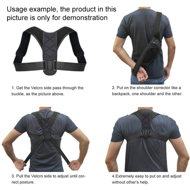 Anti-kyphosis Correction Belt Invisible Artifact For Sitting Posture, Style: Correction Belt + Shoulder Strap, Size:S - Corrector by PMC Jewellery | Online Shopping South Africa | PMC Jewellery