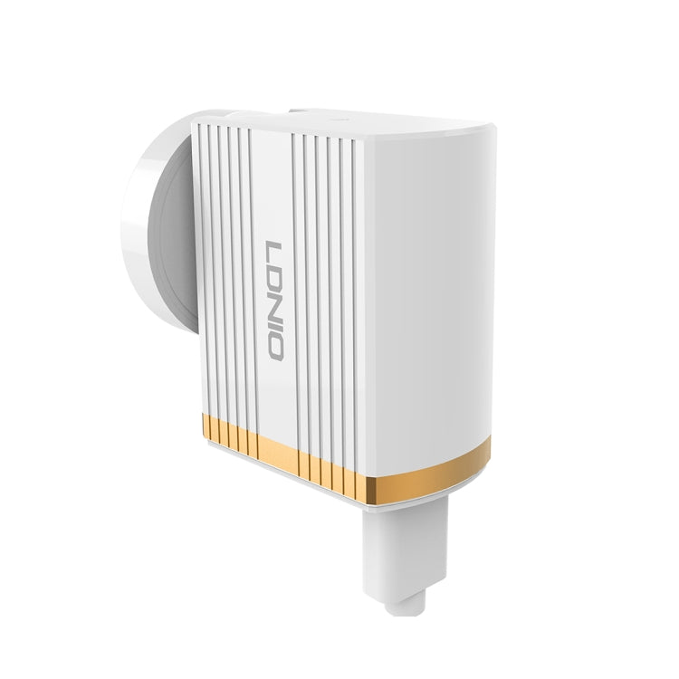 LDNIO A1302Q 2 in 1 18W QC3.0 USB Interface Grid Shape Travel Charger Mobile Phone Charger with Type-C / USB-C Data Cable, UK Plug - free shipping - PMC TechLife - Order now!