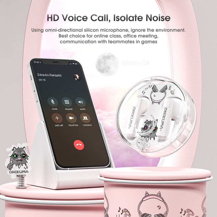 ONIKUMA T301 Transparent Cartoon Wireless Bluetooth Earphone(White) - free shipping - PMC TechLife - Order now!