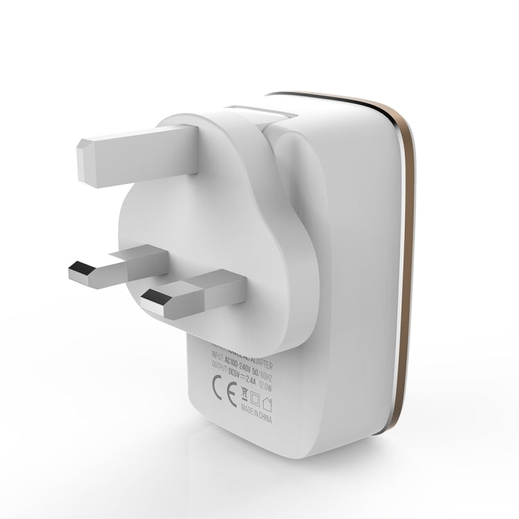LDNIO A2204 2 in 1 12W Dual USB Interface Travel Charger Mobile Phone Charger with Type-C / USB-C Data Cable, UK Plug - free shipping - PMC TechLife - Order now!