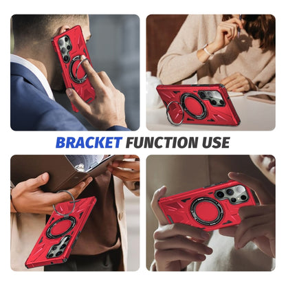 For Samsung Galaxy S23 Ultra 5G MagSafe Magnetic Shockproof Phone Case with Ring Holder(Red) - Galaxy S23 Ultra 5G Cases by PMC Jewellery | Online Shopping South Africa | PMC Jewellery