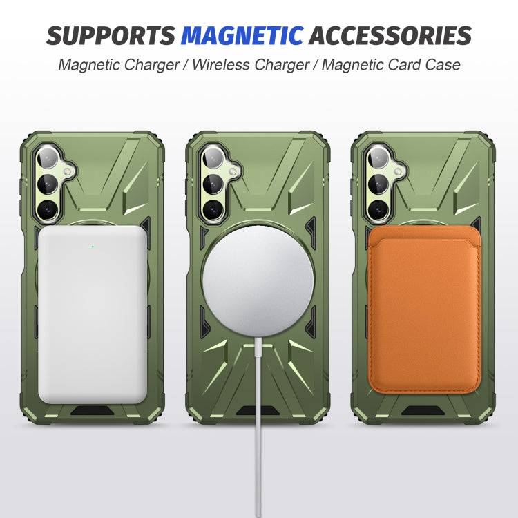For Samsung Galaxy A54 5G MagSafe Magnetic Shockproof Phone Case with Ring Holder(Dark Green) - Galaxy Phone Cases by PMC TechLife | Online Shopping South Africa | PMC TechLife