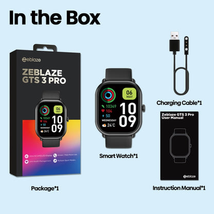 Zeblaze GTS 3 Pro IP68 1.97inch HD Fitness Smart Watch(Black) - Smart Watches by Zeblaze | Online Shopping South Africa | PMC Jewellery | Buy Now Pay Later Mobicred