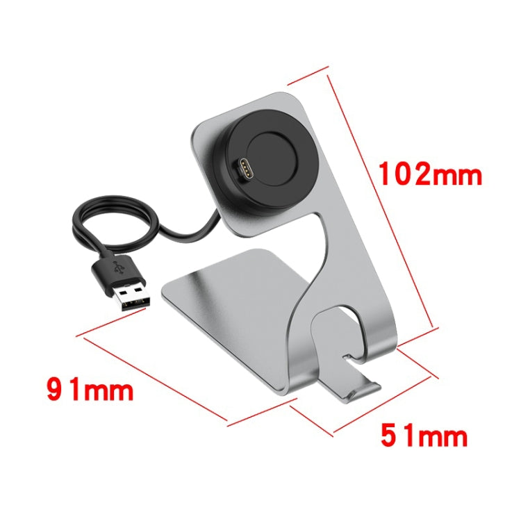 For Venu3 / Venu3S / Vivoactive 5 Portable Magnetic Metal Charger Holder with Data Function(Grey) - Charger by PMC TechLife | Online Shopping South Africa | PMC TechLife