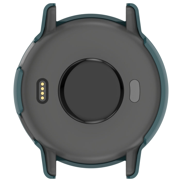 For Garmin vivoactive 5 / Active 5 PC + Tempered Film Integrated Watch Protective Case(Green) - Watch Cases by PMC TechLife | Online Shopping South Africa | PMC TechLife