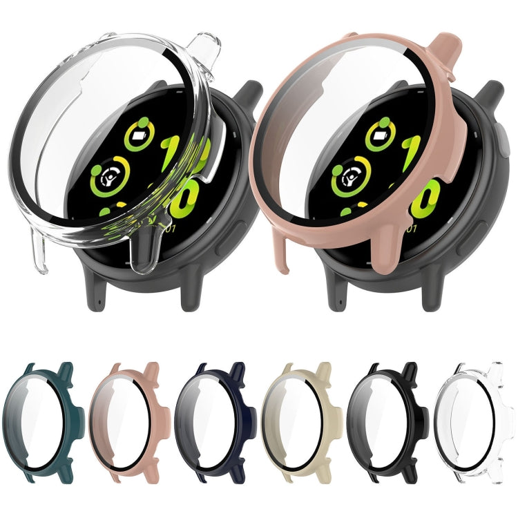 For Garmin vivoactive 5 / Active 5 PC + Tempered Film Integrated Watch Protective Case(Green) - Watch Cases by PMC TechLife | Online Shopping South Africa | PMC TechLife