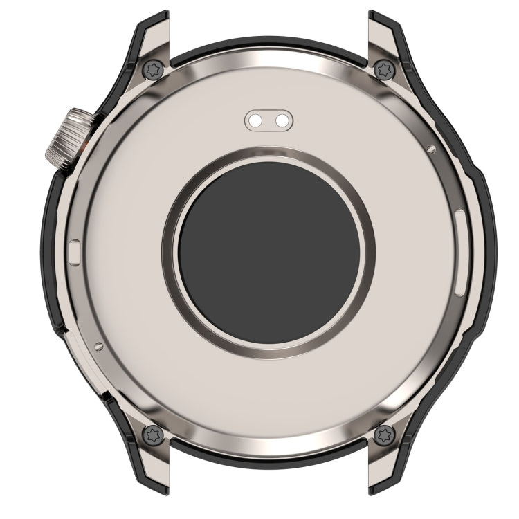 For Amazfit Balance A2286 PC + Tempered Film Integrated Watch Protective Case(Black) - Watch Cases by PMC TechLife | Online Shopping South Africa | PMC TechLife