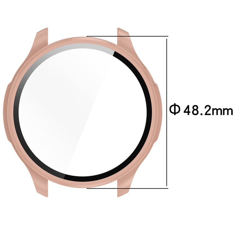 For Amazfit Balance A2286 PC + Tempered Film Integrated Watch Protective Case(Black) - Watch Cases by PMC TechLife | Online Shopping South Africa | PMC TechLife
