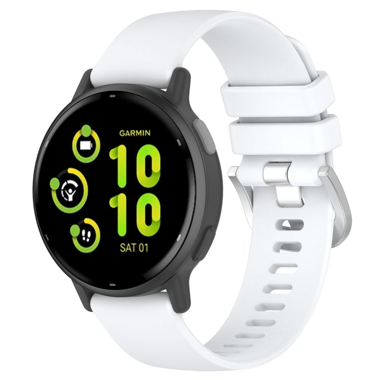 For Garmin vivoactive 5 / Active 5 20mm Silicone Watch Band(White) - Watch Bands by PMC TechLife | Online Shopping South Africa | PMC TechLife
