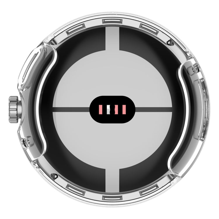 For Google Pixel Watch 2 Full Coverage TPU Electroplated Watch Protective Case(Transparent White) - Watch Cases by PMC TechLife | Online Shopping South Africa | PMC TechLife