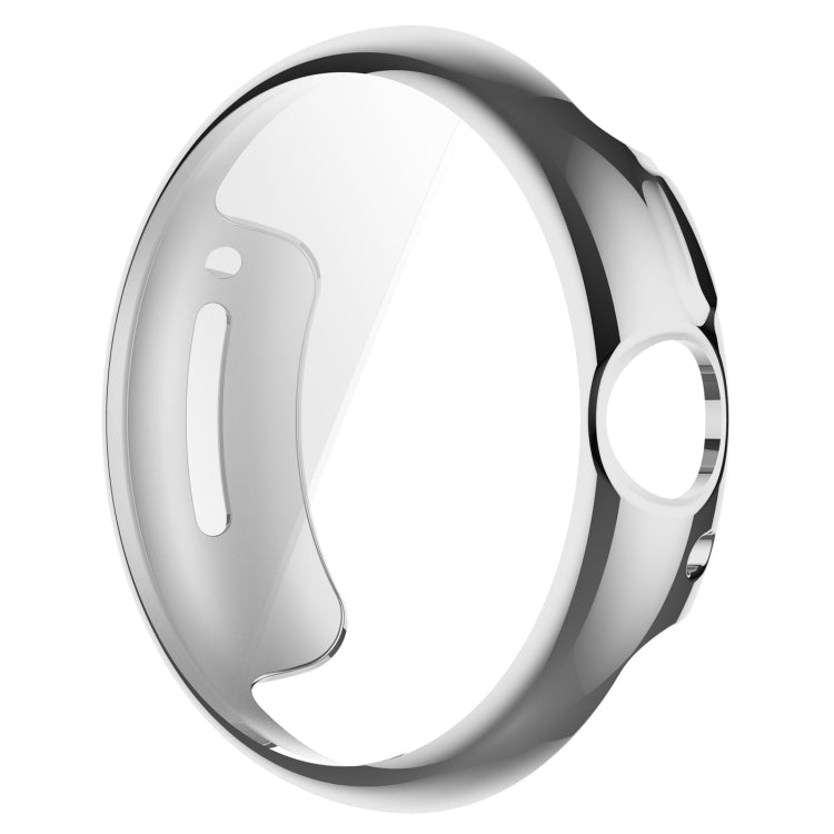 For Google Pixel Watch 2 Full Coverage TPU Electroplated Watch Protective Case(Silver) - Watch Cases by PMC TechLife | Online Shopping South Africa | PMC TechLife
