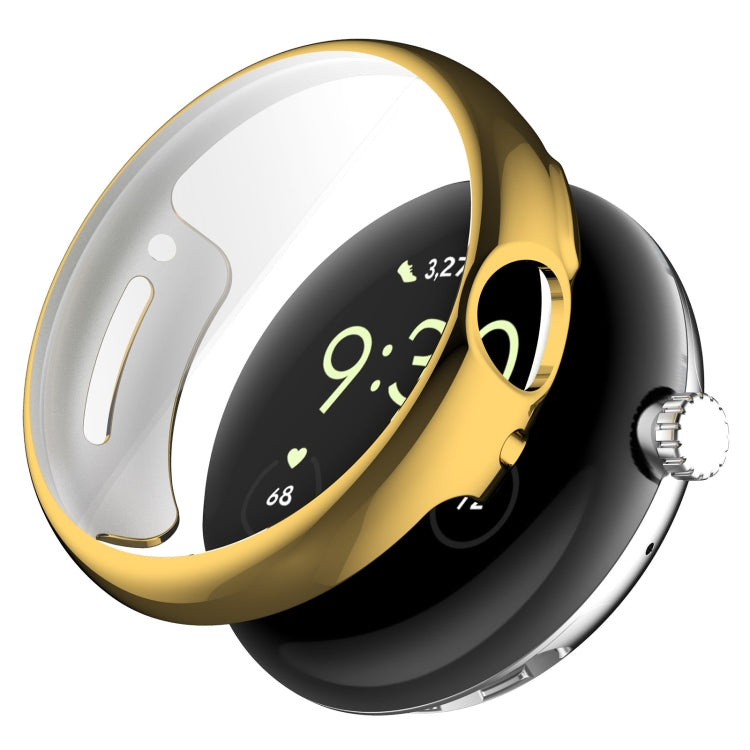 For Google Pixel Watch 2 Full Coverage TPU Electroplated Watch Protective Case(Gold) - Watch Cases by PMC TechLife | Online Shopping South Africa | PMC TechLife