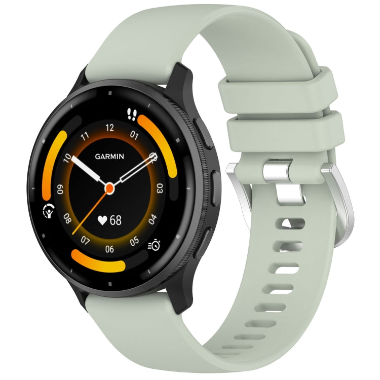 For Garmin Venu 3 Liquid Glossy Silver Buckle Silicone Watch Band(Green) - Watch Bands by PMC TechLife | Online Shopping South Africa | PMC TechLife
