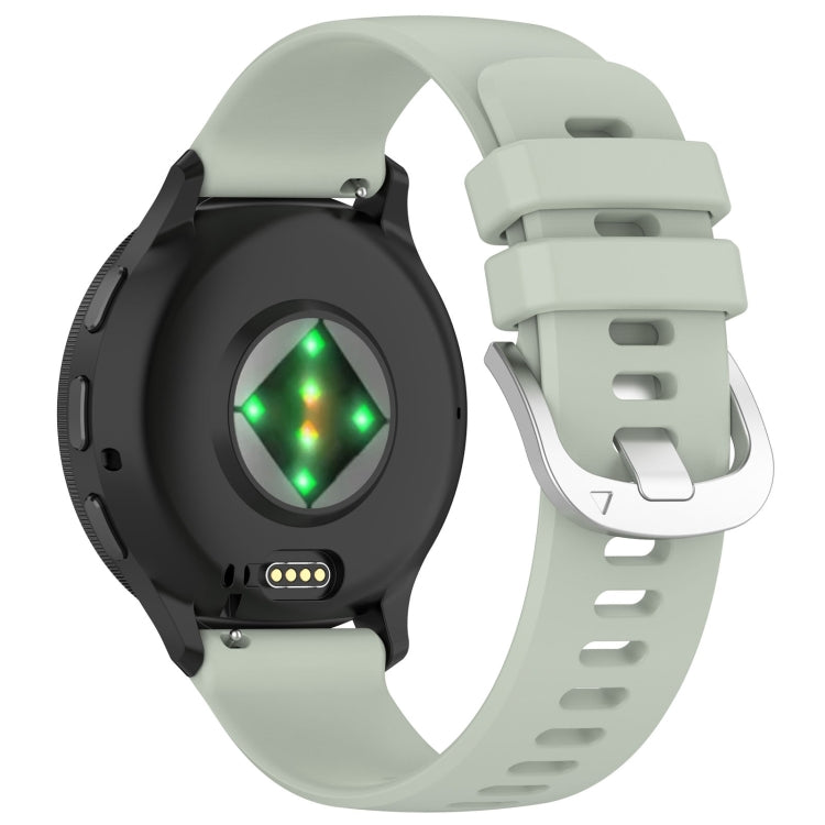 For Garmin Venu 3 Liquid Glossy Silver Buckle Silicone Watch Band(Green) - Watch Bands by PMC TechLife | Online Shopping South Africa | PMC TechLife
